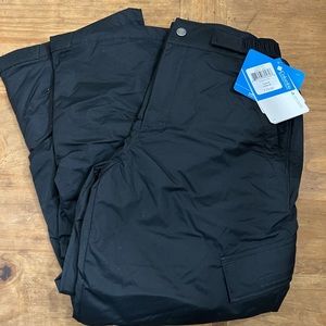 Black NWT boys youth med Columbia snow pants